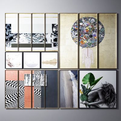 现代艺术挂画组合