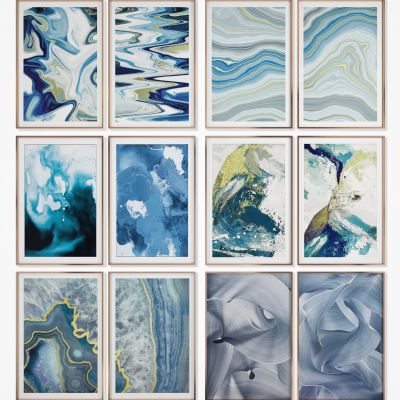 现代抽象画 挂画 装饰画组合