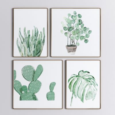 北欧植物装饰画 挂画组合
