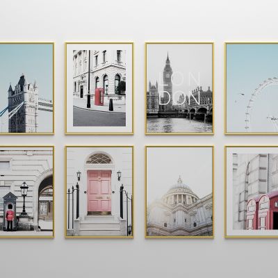 现代英国伦敦印象装饰画组合