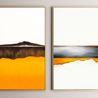 现代抽象玄关装饰画.