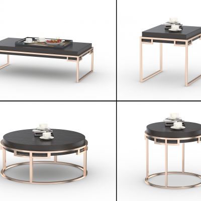 新中式茶几 方几 角几