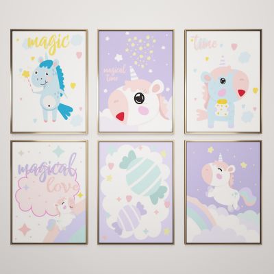 现代儿童动物 卡通挂画