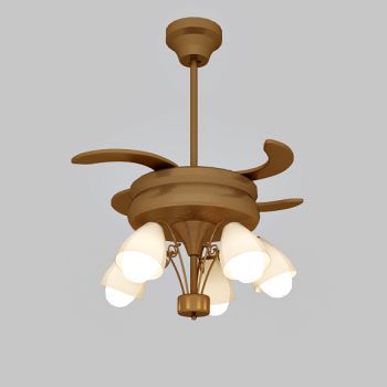 现代金属风扇电扇吊灯