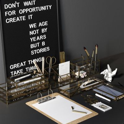 现代办公用品文具工作台