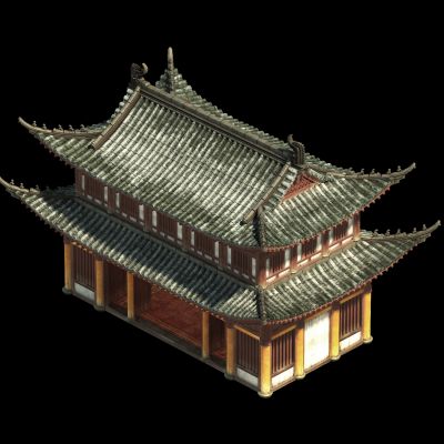 中式寺庙 宗祠 古建 屋檐 房子 庙宇