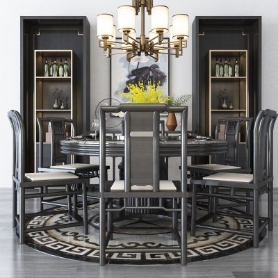 新中式餐桌椅组合