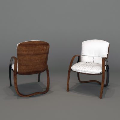 现代皮革单椅休闲椅