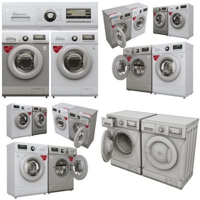 现代家用全自动滚筒洗衣机