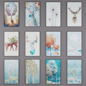 北欧风麋鹿装饰挂画
