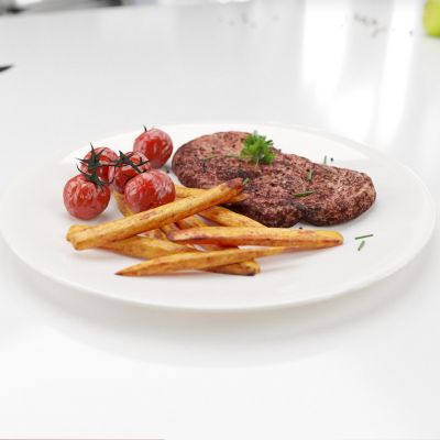 现代西红柿 牛排 薯条