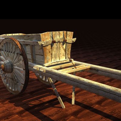 中式古旧大马车