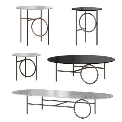 现代Minotti米洛提现代茶几边几组合