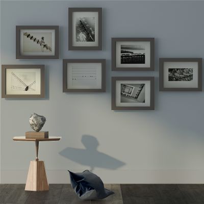 现代装饰画壁画小茶几组合