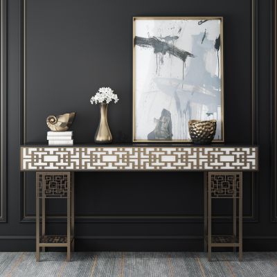 新中式轻奢玄关柜 摆件 饰品 挂画