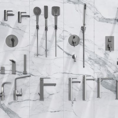 现代淋浴花洒 五金开关组合