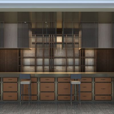 工业风酒吧吧台 火锅店吧台