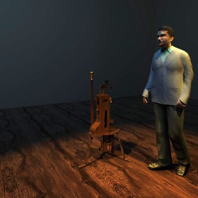 中式古旧压盖机