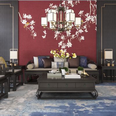 新中式沙发组合