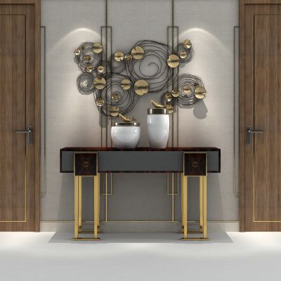 新中式玄关柜 平开门