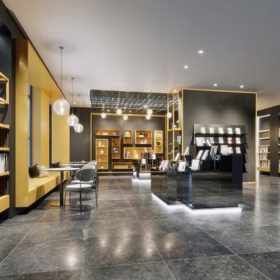 现代书吧图书馆3D模型