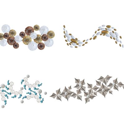 现代金属墙饰挂件组合