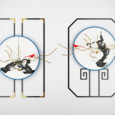 新中式金属墙饰挂盘子