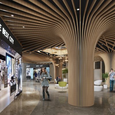 现代商场走廊过道