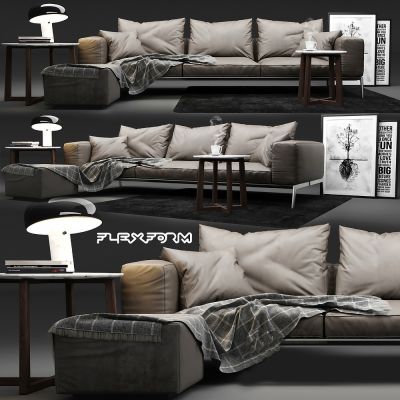 现代沙发茶几组合