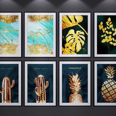 北欧装饰挂画 艺术画 植物挂画 抽象画