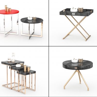 现代茶几圆几角几组合