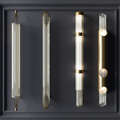 现代金属管状壁灯