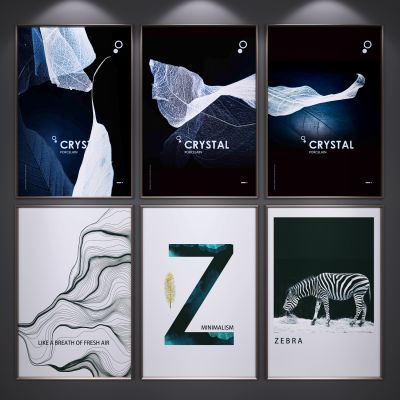 现代北欧装饰挂画 艺术画 抽象画 三联画