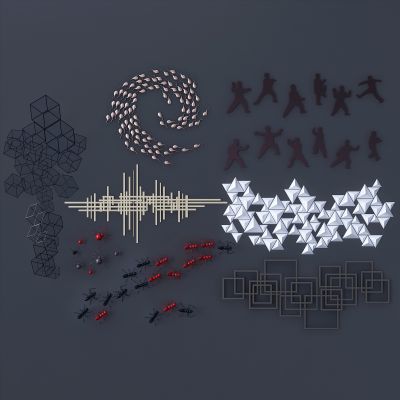 现代鹿角式树枝墙饰