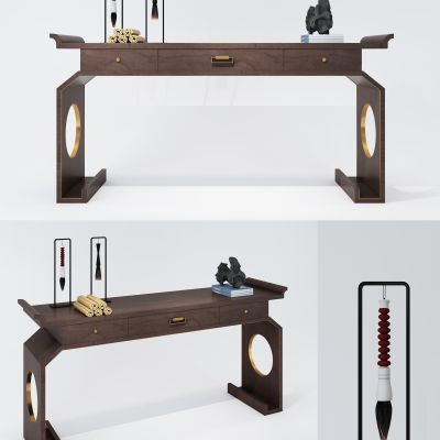 中式实木书桌
