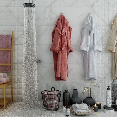 现代卫浴用品组合