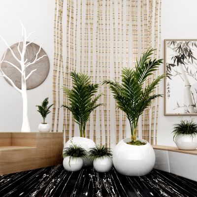 现代盆栽饰品组合