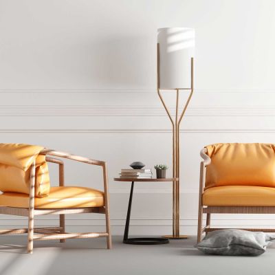 现代休闲椅圆几组合