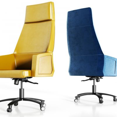 现代金属皮革绒布职员办公椅