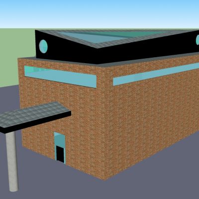 简约博物馆模型