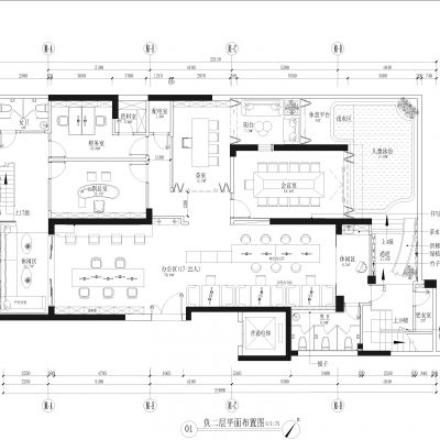 2020富春山居办公室平面方案精品