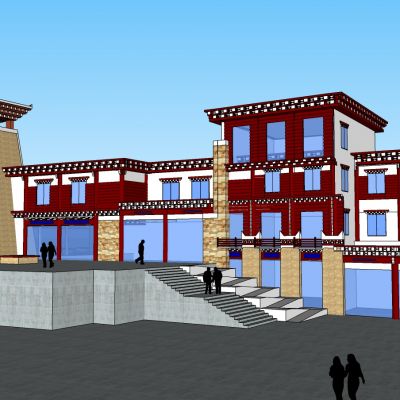 藏式碉楼SU模型