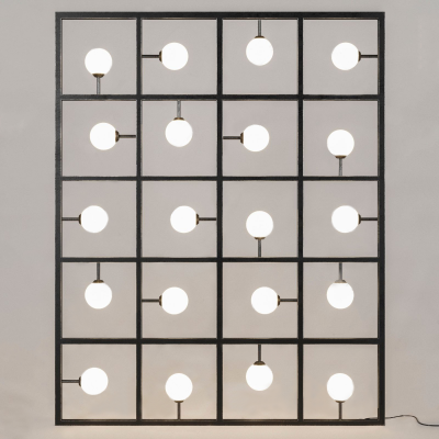 工业风铁架阵列球形灯