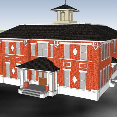 欧式红砖图书馆