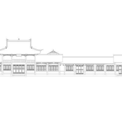 建筑设计古风茶室施工图