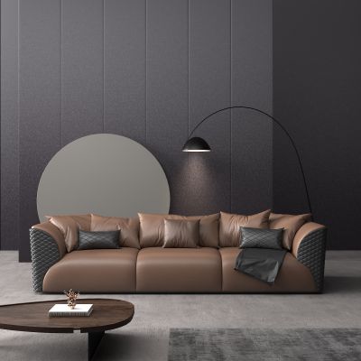 现代皮革沙发