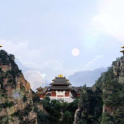 中式古建筑 河南老君山寺庙