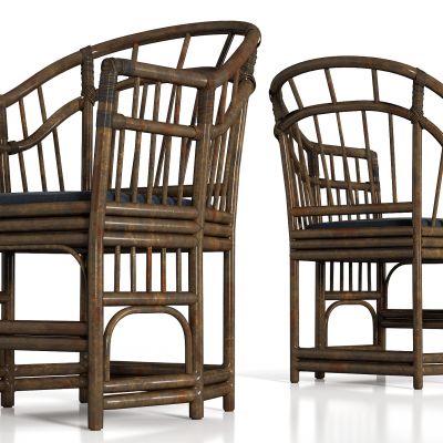 现代藤编单椅休闲椅