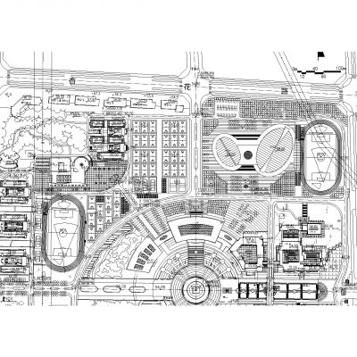 大学景观规划总平面图