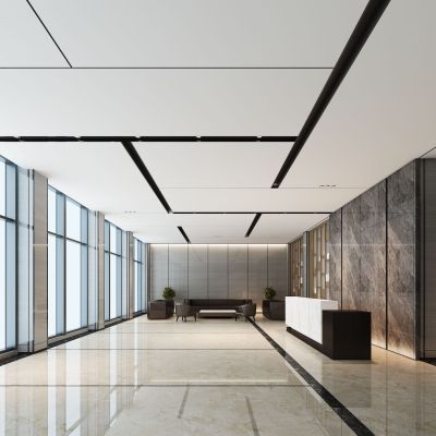 现代办公大厅前台